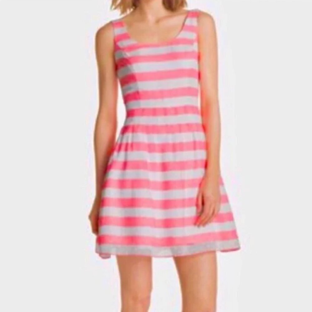 Lilly Pulitzer Joslin Flower Embroidered Ribbon Dress Pink & White Size 0
